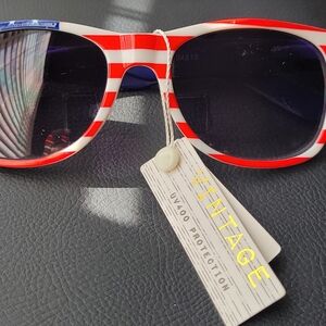 Vintage Kids Sunglasses - Red and White
